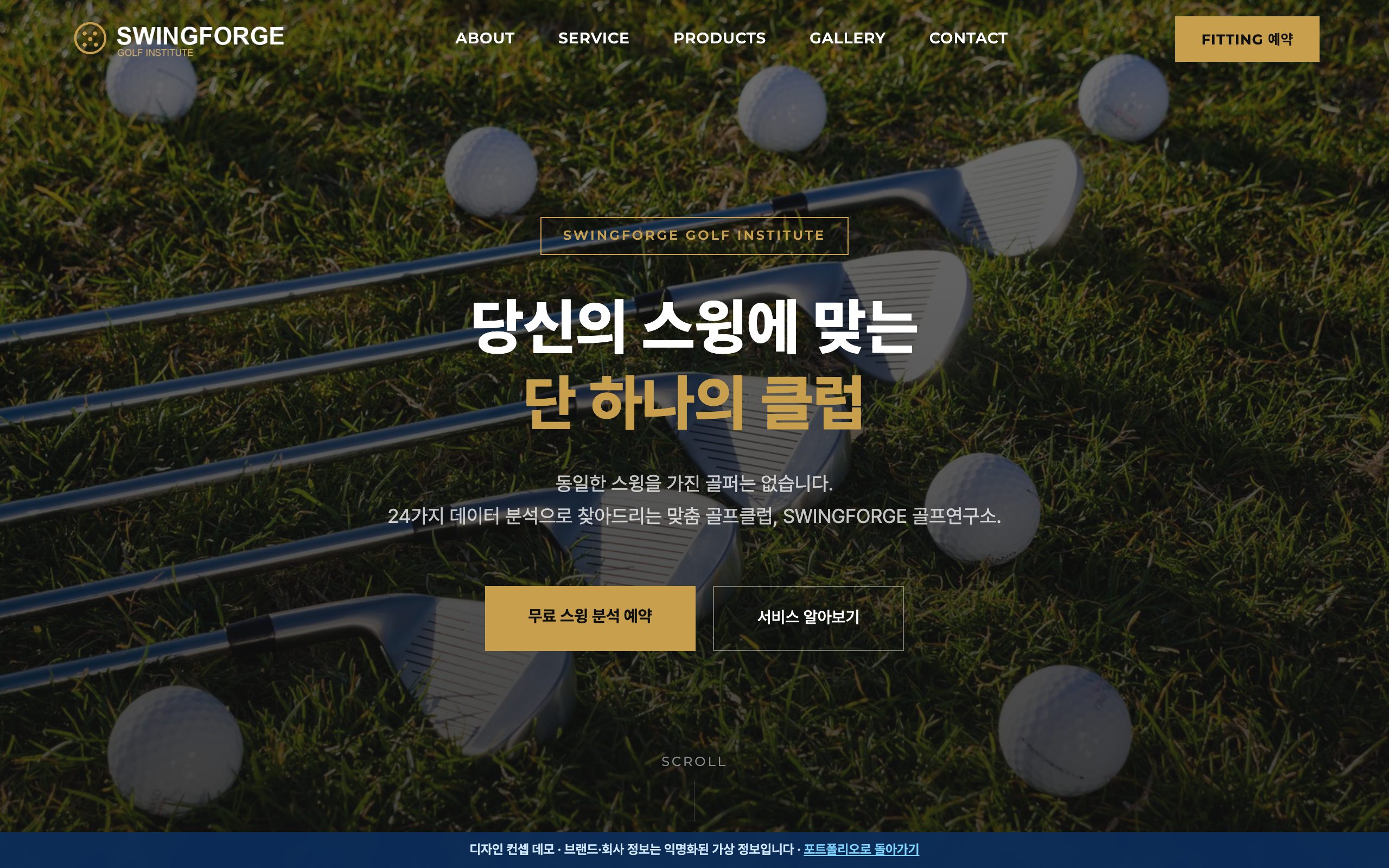 SWINGFORGE 골프연구소 | 맞춤 골프클럽 피팅 전문 디자인 컨셉