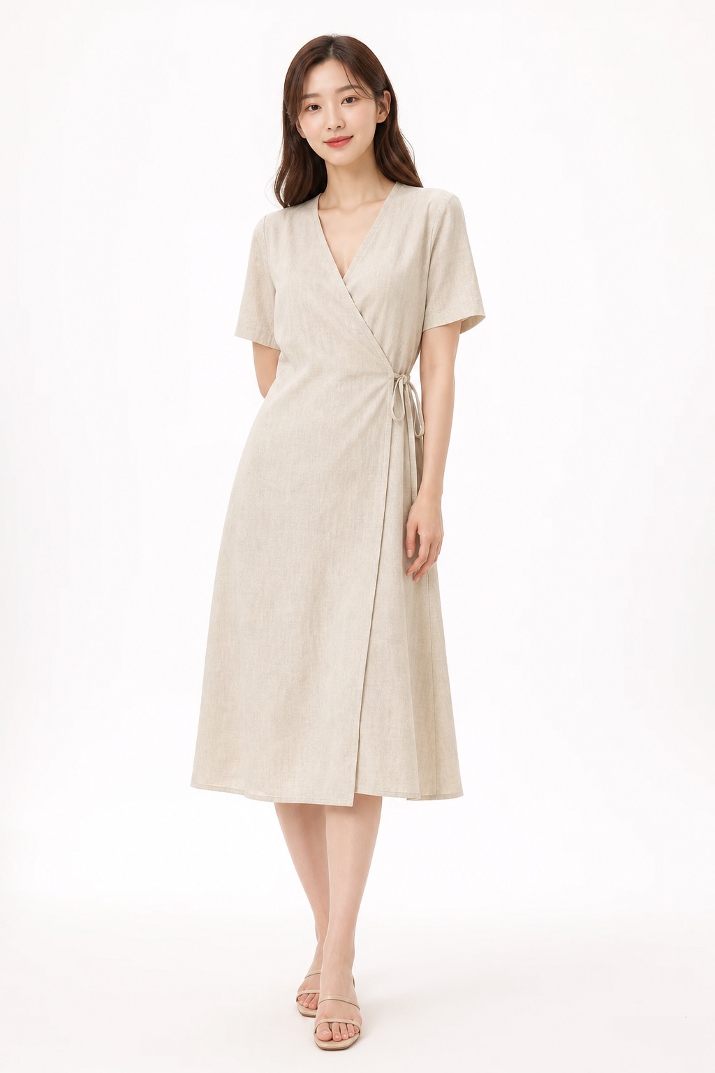 Linen Wrap Dress
